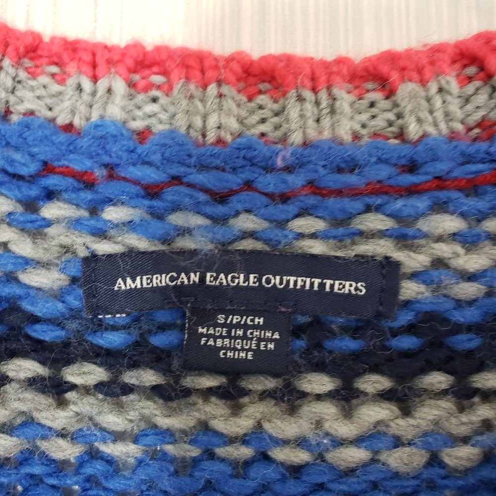 American Eagle Multi Colored Rainbow Striped Wool… - image 2